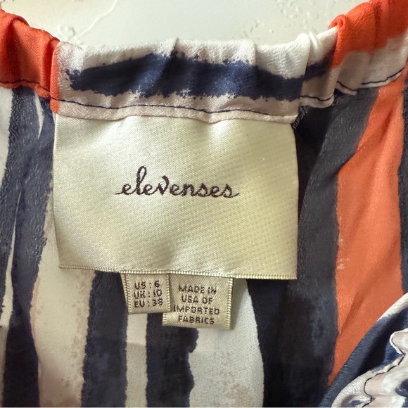 Elevenses|Anthropologie Off-Shoulder romper in multicolor Artsy print•••size 6 - Picture 7 of 13